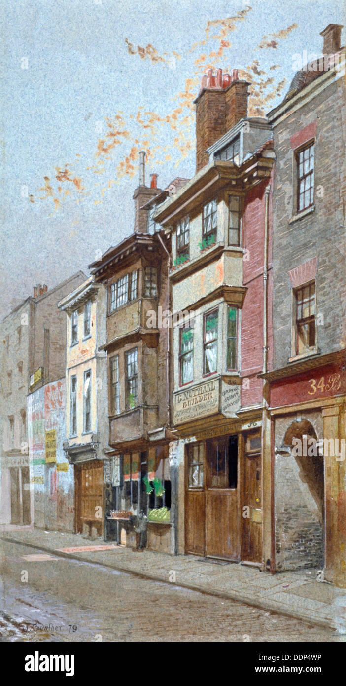 View of nos 36 and 38 Gray's Inn Road, London, 1879.                          Artist: John Crowther Stock Photo