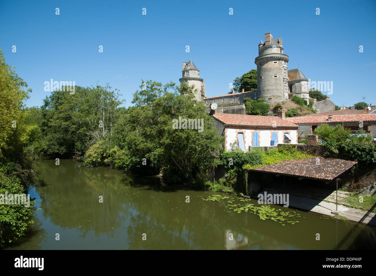 Chateau d' Apremont in the Vendee region of France Stock Photo