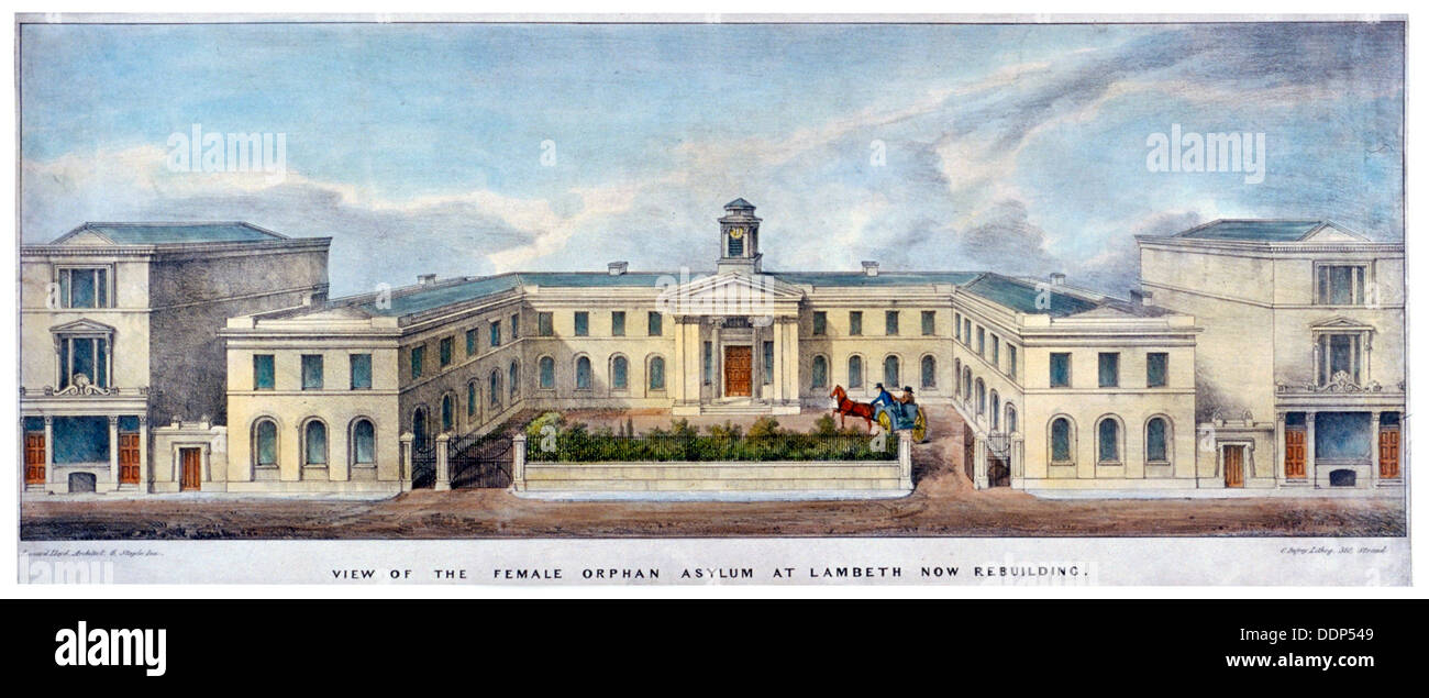 The Lambeth Asylum for Girls, London. Artist Charles Ingrey Stock