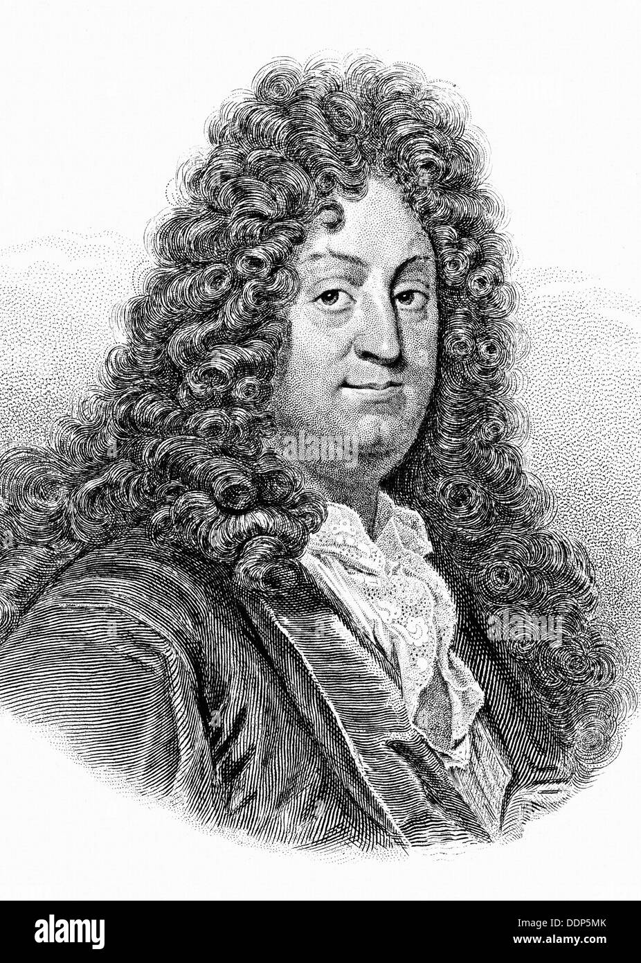 Jean Racine Portrait - British engraving Stock Photo