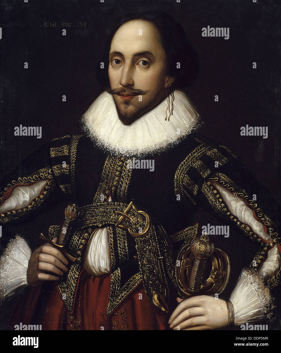 Anonymous - Portrait of William Shakespeare - Versailles Museum Stock Photo