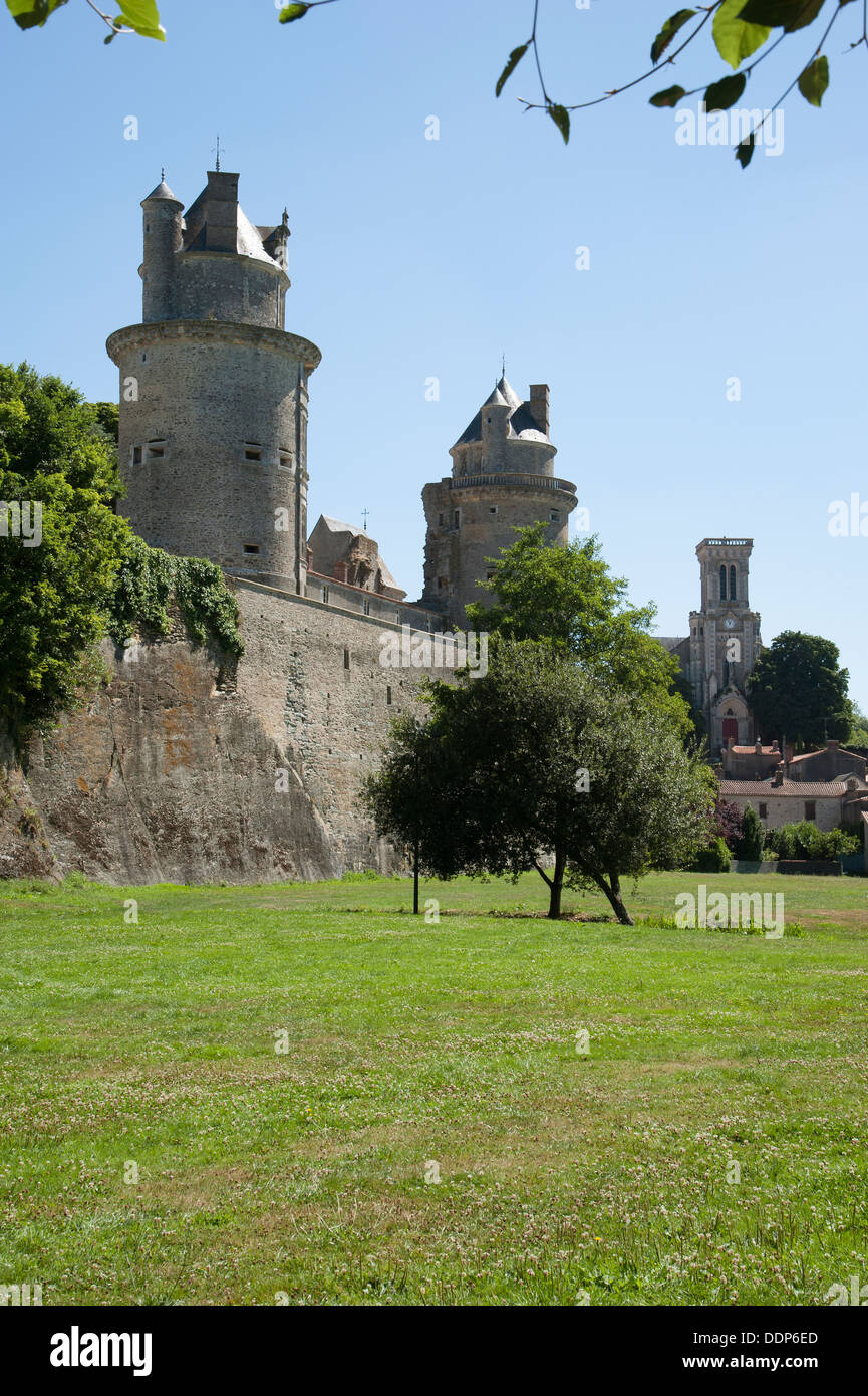 Chateau d' Apremont in the Vendee region of France Stock Photo