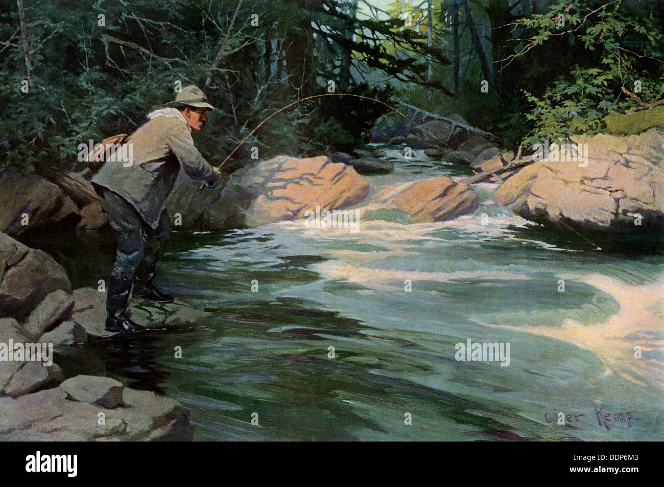 https://c8.alamy.com/comp/DDP6M3/trout-on-the-hook-of-a-fisherman-in-the-north-woods-circa-1900-printed-DDP6M3.jpg