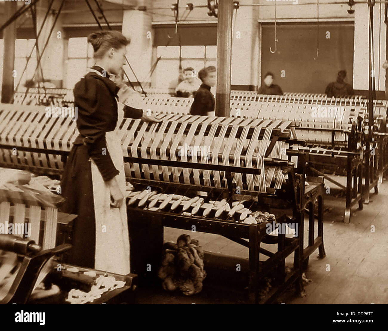 Textile workers early 1900s Stock Photo
