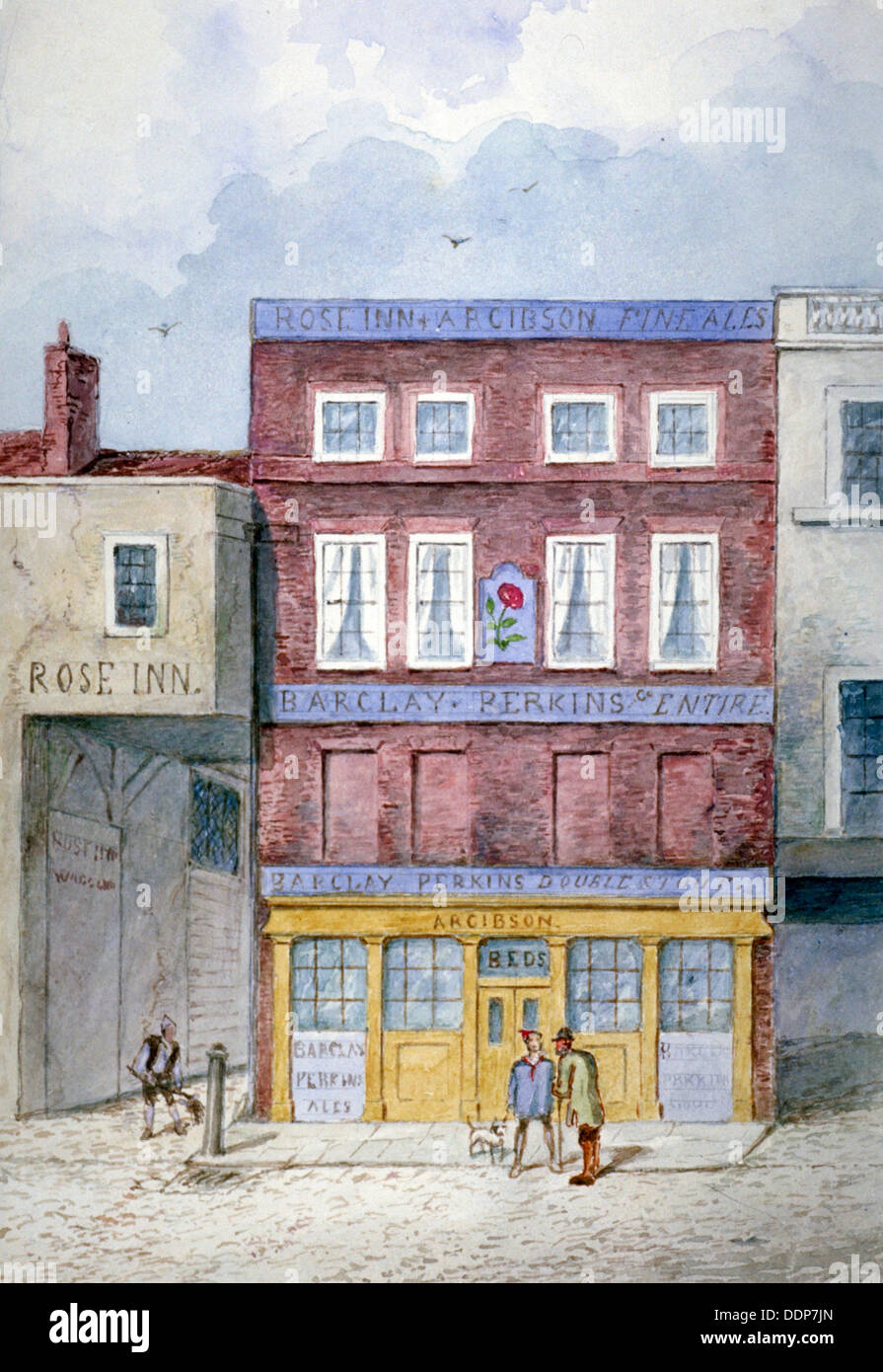 The Rose Inn, Farringdon Street, City of London, 1838. Artist