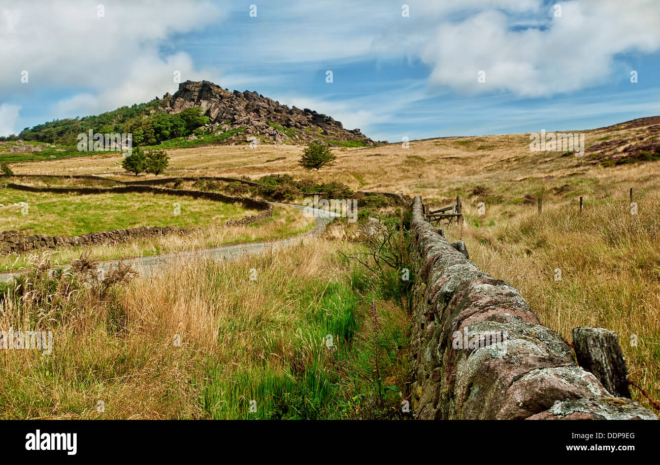 The Roaches (from the French les roches - the rocks) is the name given to a prominent rocky ridge situated above Leek Stock Photo