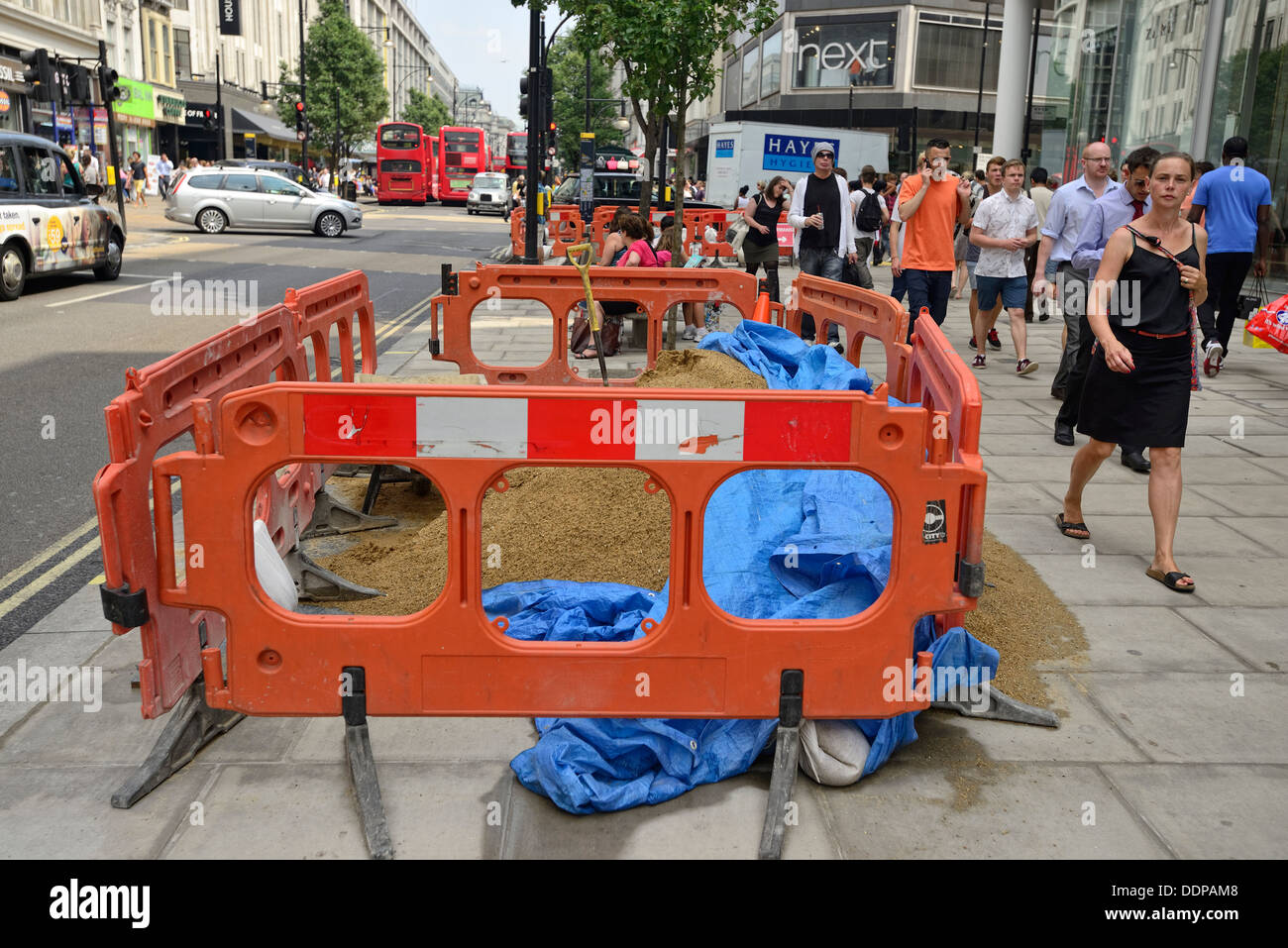 London street under construction Stock Photo