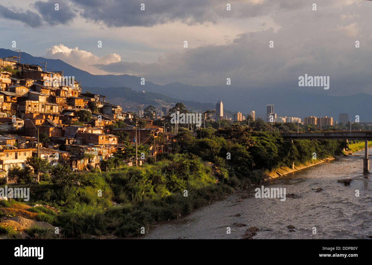 Poor neighborhood close to the center of Medellin, Colombia Stock Photo