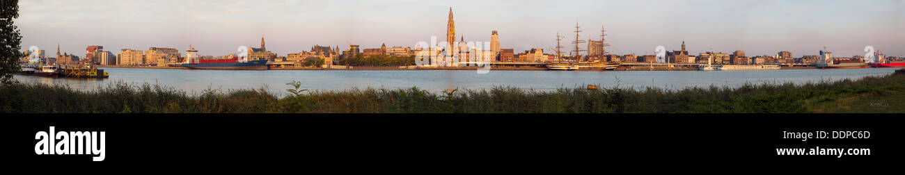 Skyline Antwerpen 2013 Stock Photo