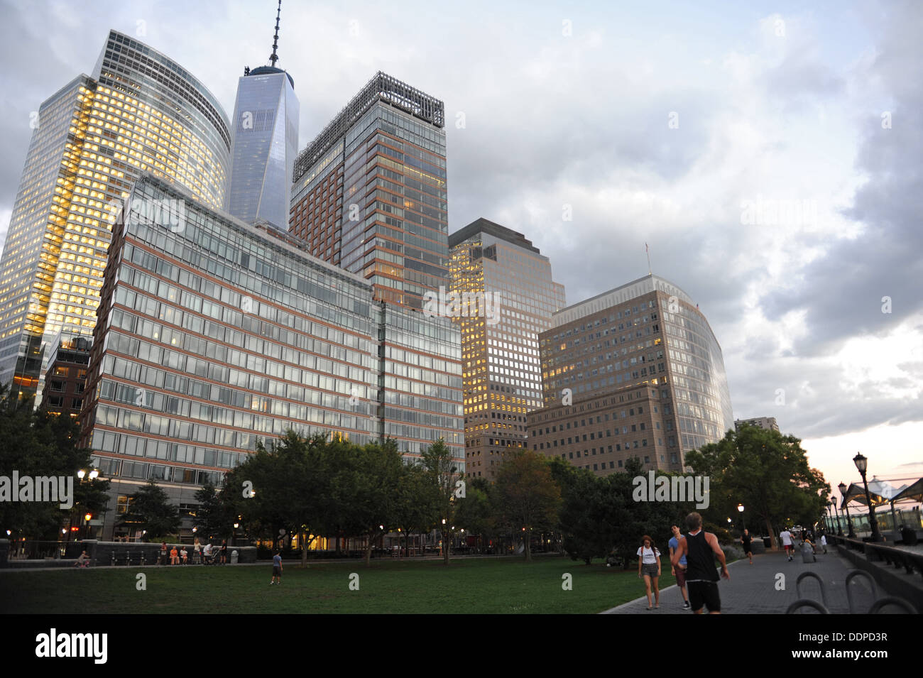 Office and apartment buildings in Battery Park City, facing Rockefeller