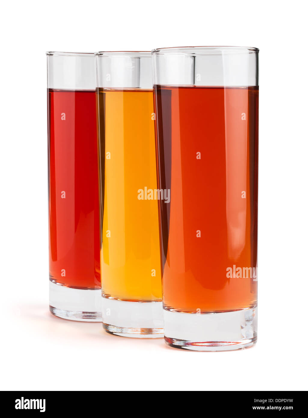 juice glass mix on white background Stock Photo