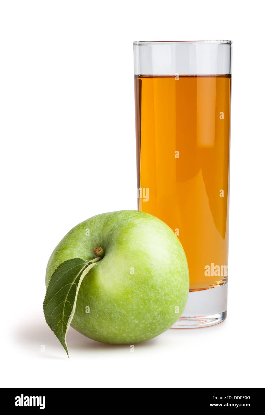 apple juice on white background Stock Photo Alamy