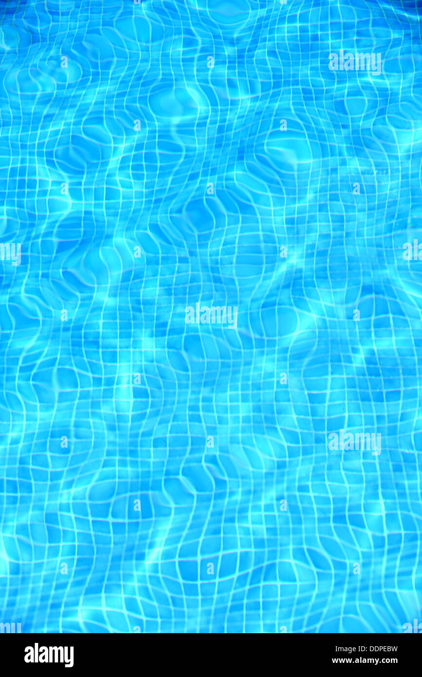 Blue pool water background texture Stock Photo