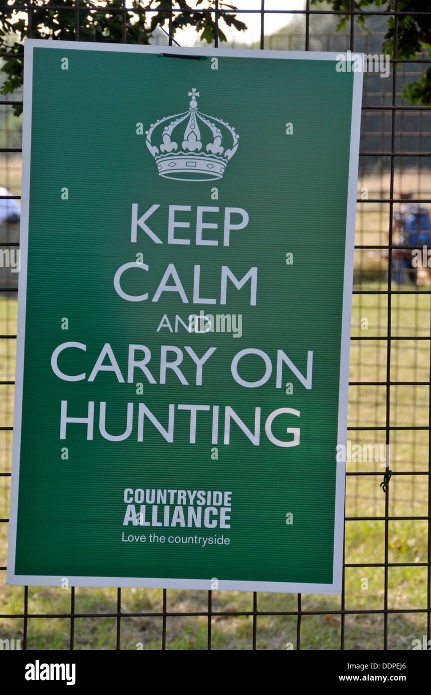 Carry on Hunting poster. Countryside Alliance. UK Stock Photo