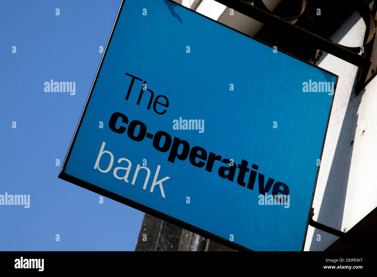 Sign on branch of The Co-Operative Bank, London Stock Photo