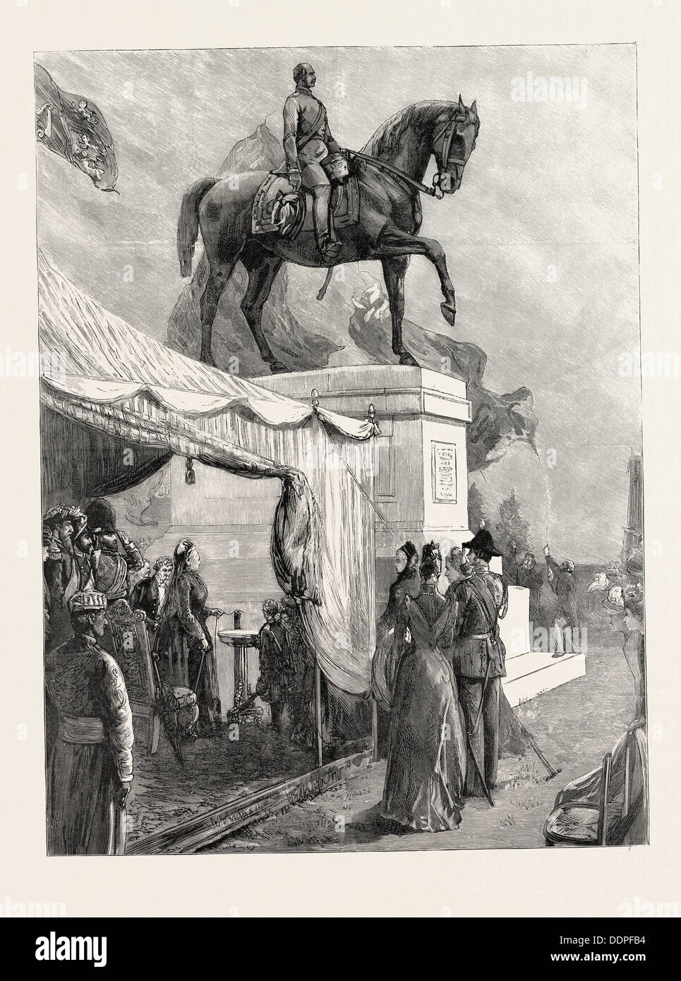 THE STATUE OF THE LATE PRINCE CONSORT IN WINDSOR GREAT PARK, engraving