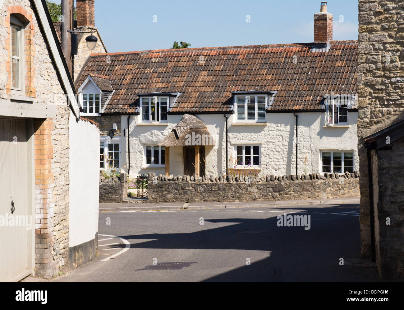 Wedmore a small town in Somerset England UK Cottages Stock Photo Alamy