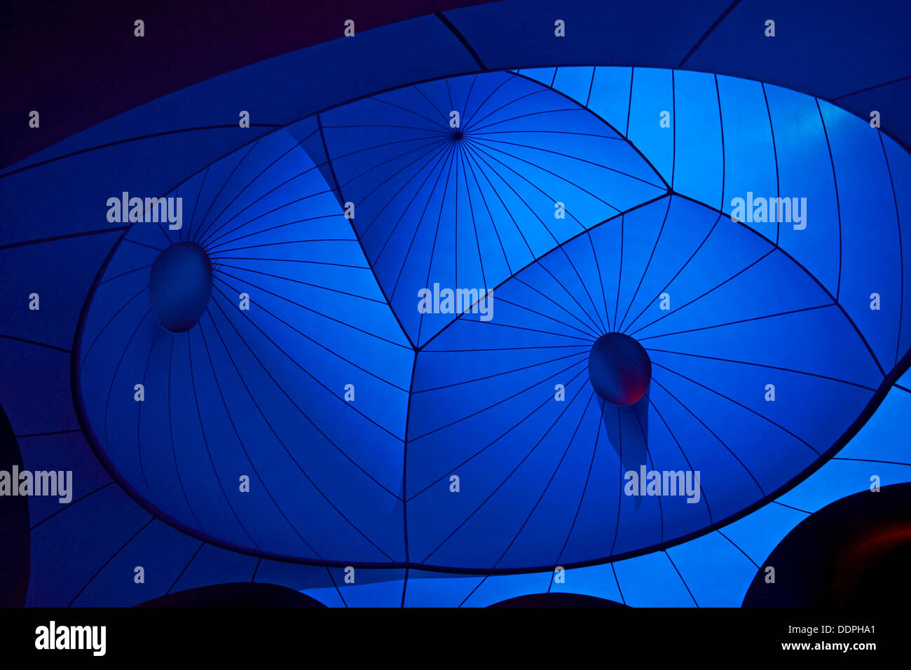 Inside the Amococo Luminarium at Bournemouth, Dorset UK  in September - abstract feeling blue concept. Wallpaper background backgrounds. Credit:  Carolyn Jenkins/Alamy Live News Stock Photo