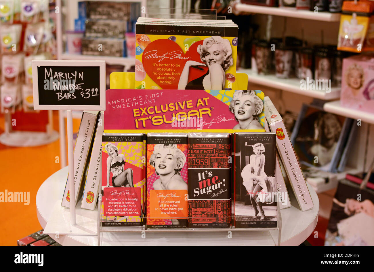 Interior of IT'S CANDY store on Broadway in Greenwich Village with a