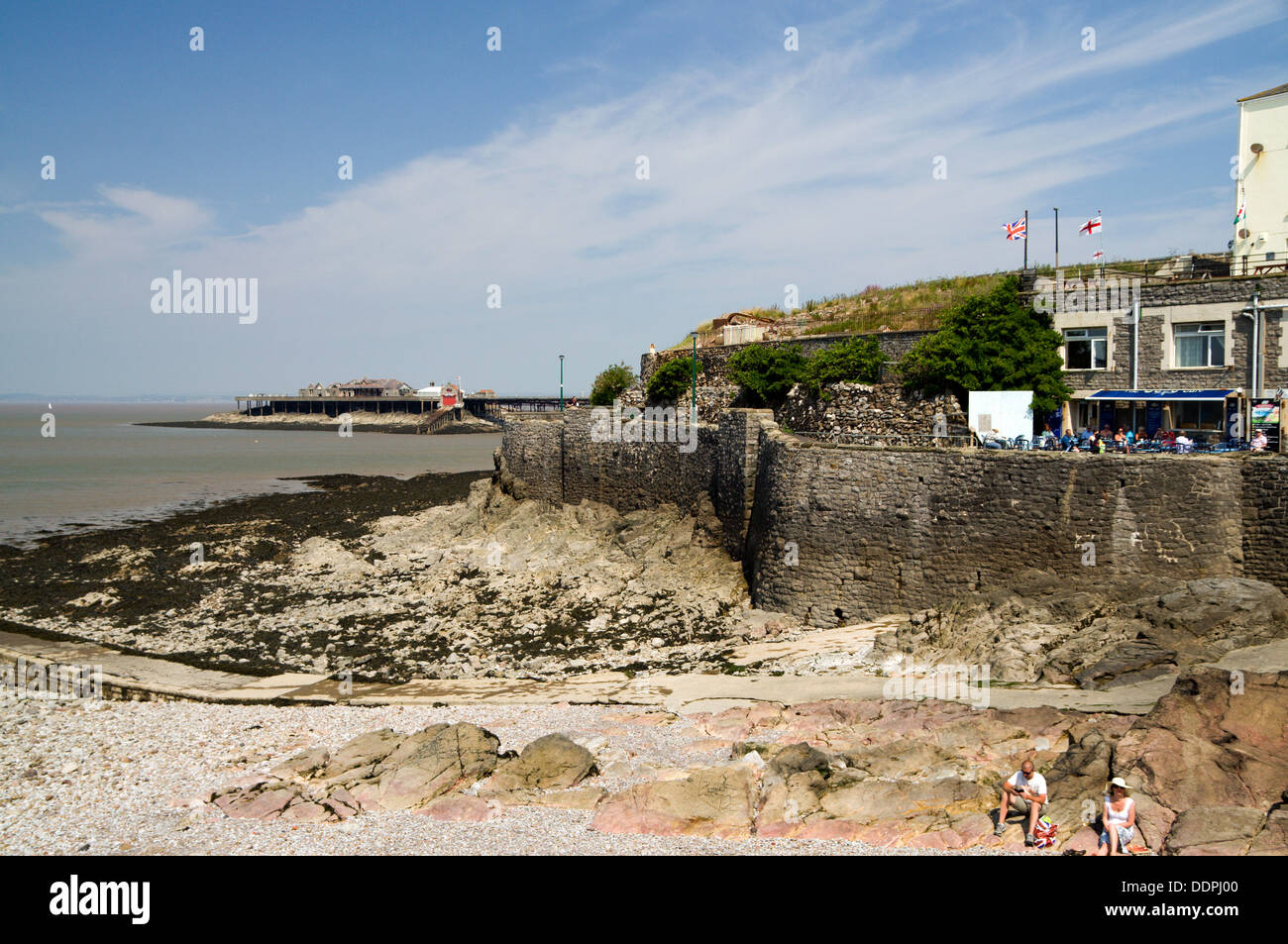 The Old Pier Birnbeck  Island, Weston-Super-Mare, Somerset , England. Stock Photo