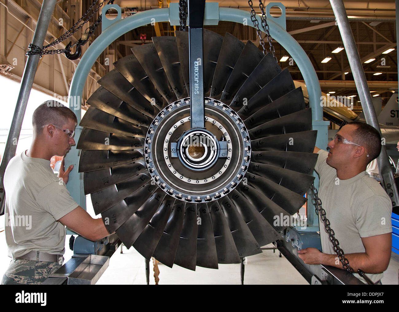 U s air force airman jonathan davis and joshua mercier hi-res stock ...