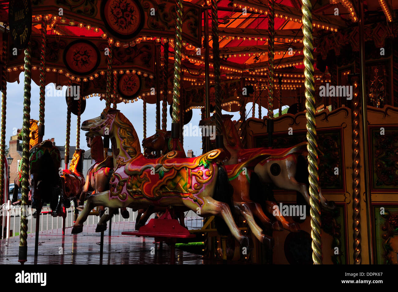 Horse funfair carousel hi-res stock photography and images - Alamy