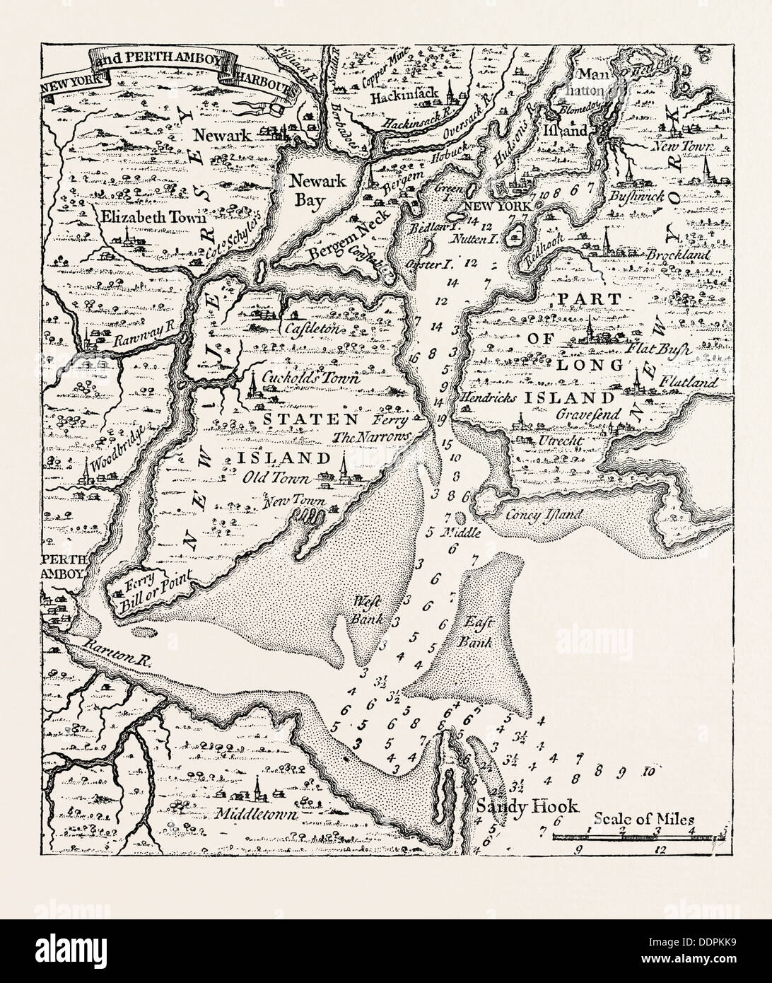 MAP OF NEW YORK ABOUT THE MIDDLE - Map Of New York About The Middle Of The Eighteenth Century From Popples DDPKK9