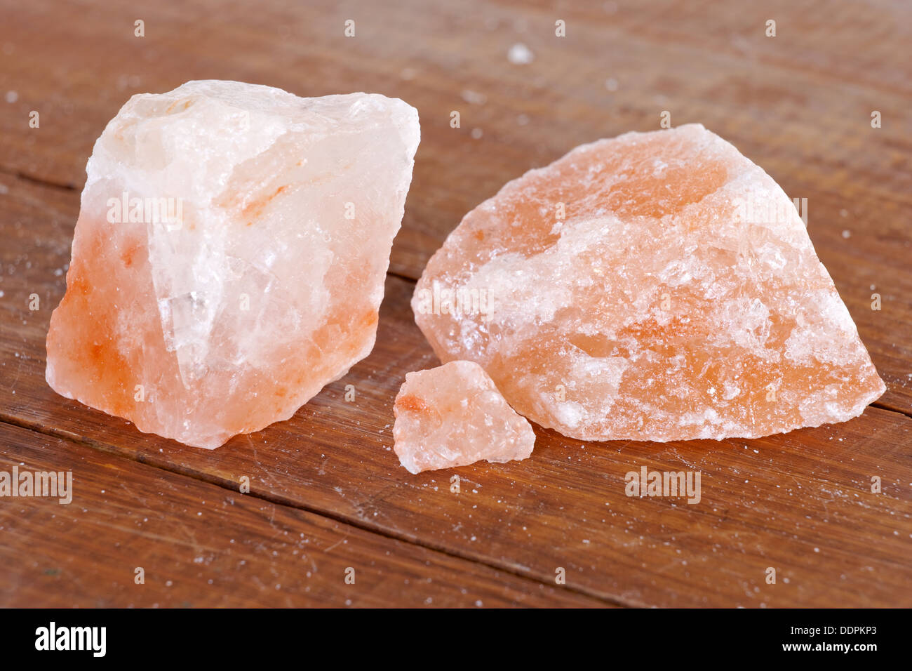 Pieces of Himalayan rock salt Stock Photo