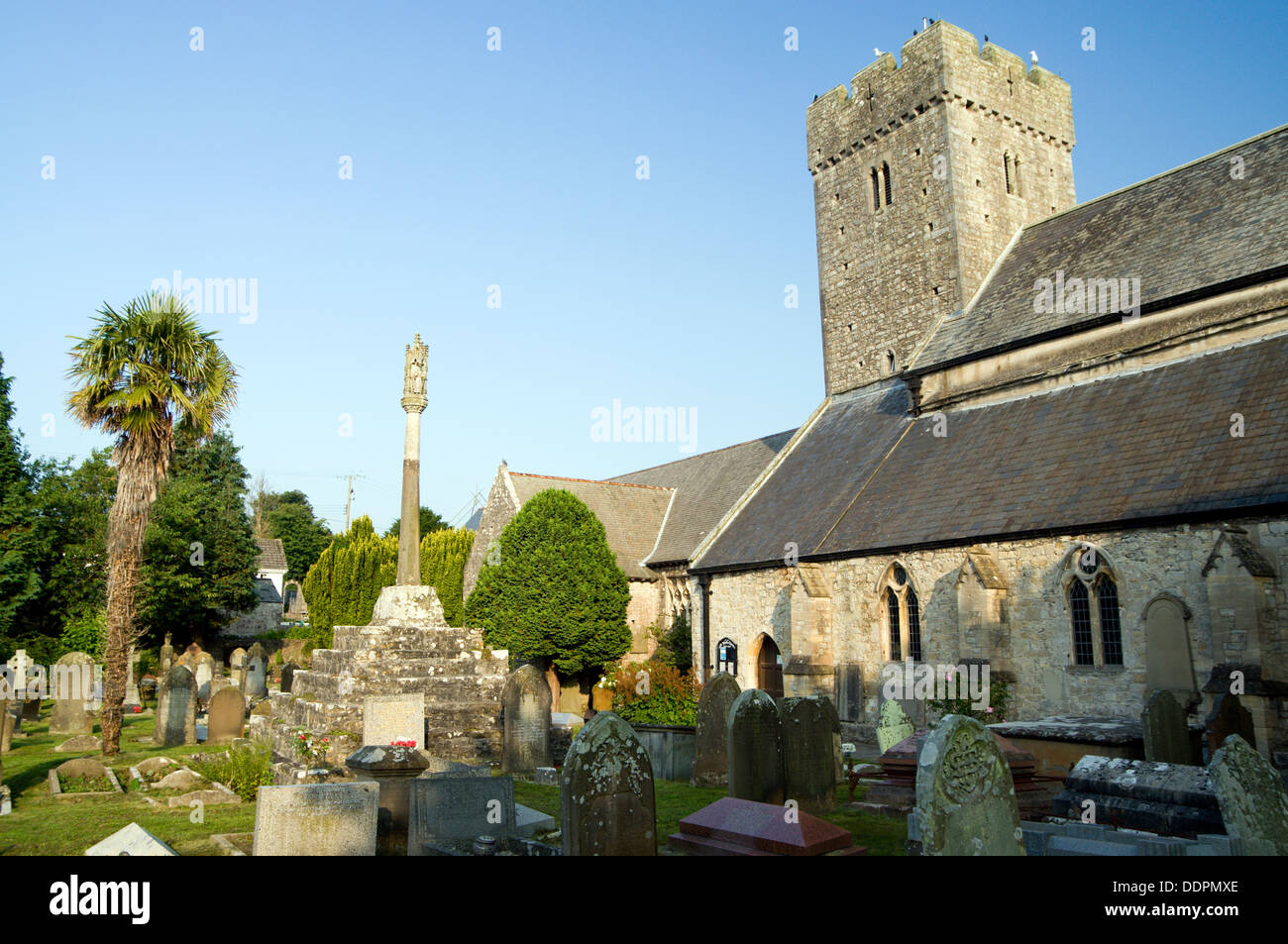St Illtyds Church, LLantwit Major, Vale of Glamorgan, South Wales. Stock Photo