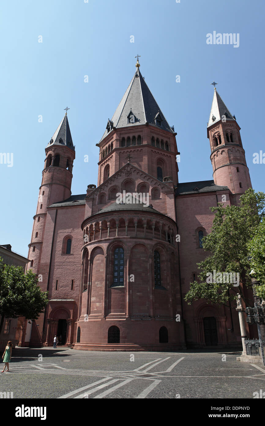 The Cathedral (Dom) in Mainz, Germany. Stock Photo