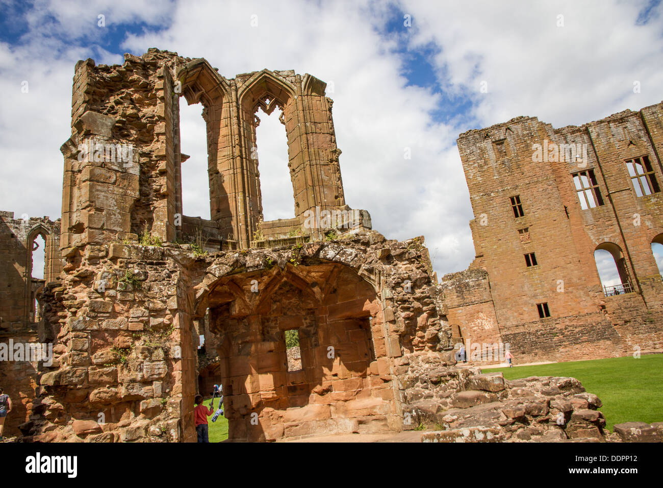 Kenilworth Castle Ruins, Warwickshire, England. Stock Photo