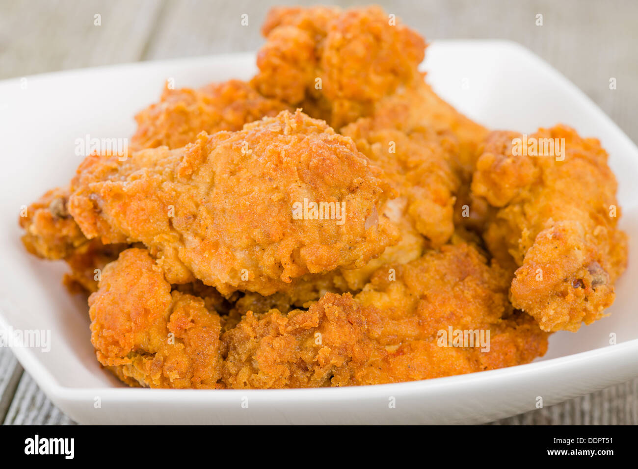 Southern Fried Hot Chicken Wings Stock Photo