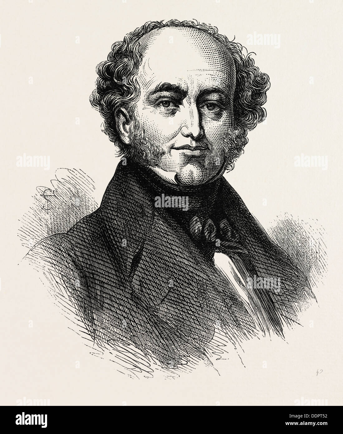 PRESIDENT VAN BUREN, He was the eighth President of the United States, US, USA, 1870s engraving Stock Photo