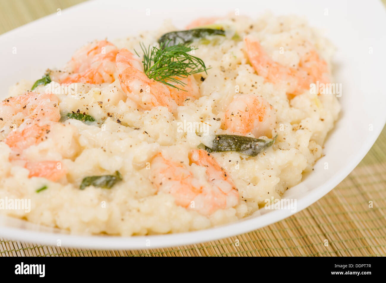 Prawn Risotto Bianco King prawn risotto with creamy white wine sauce