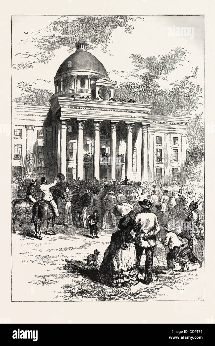 INAUGURATION OF JEFFERSON DAVIS, UNITED STATES OF AMERICA. Jefferson ...