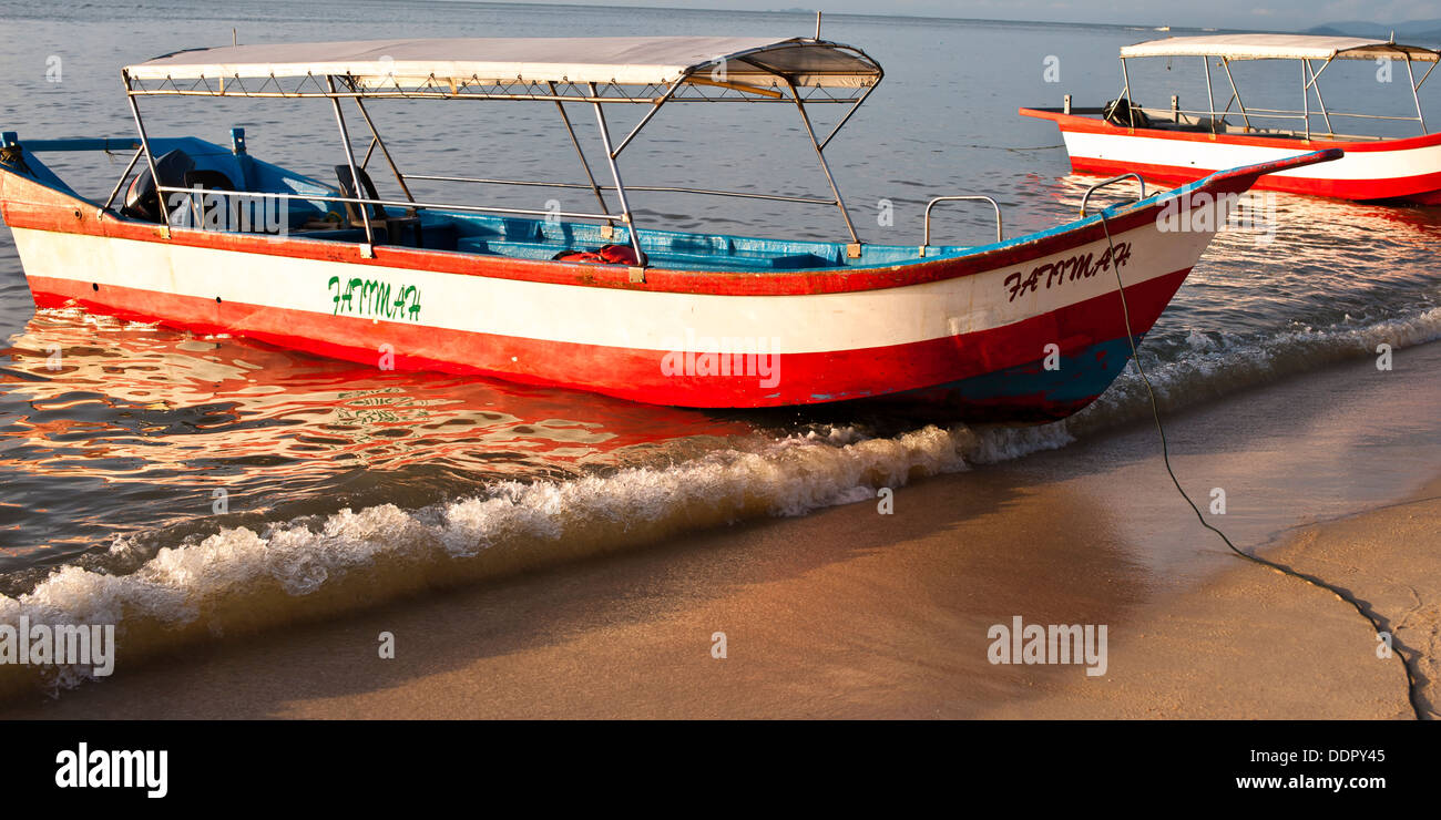 Empty tourist boats, Penang Stock Photo