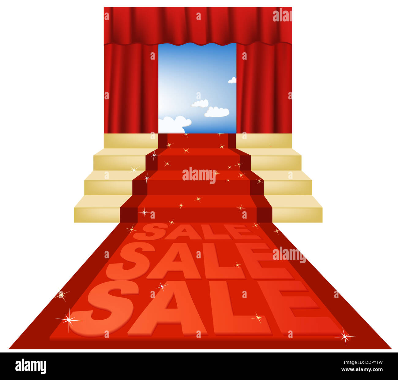 Sale red carpet Stock Photo Alamy