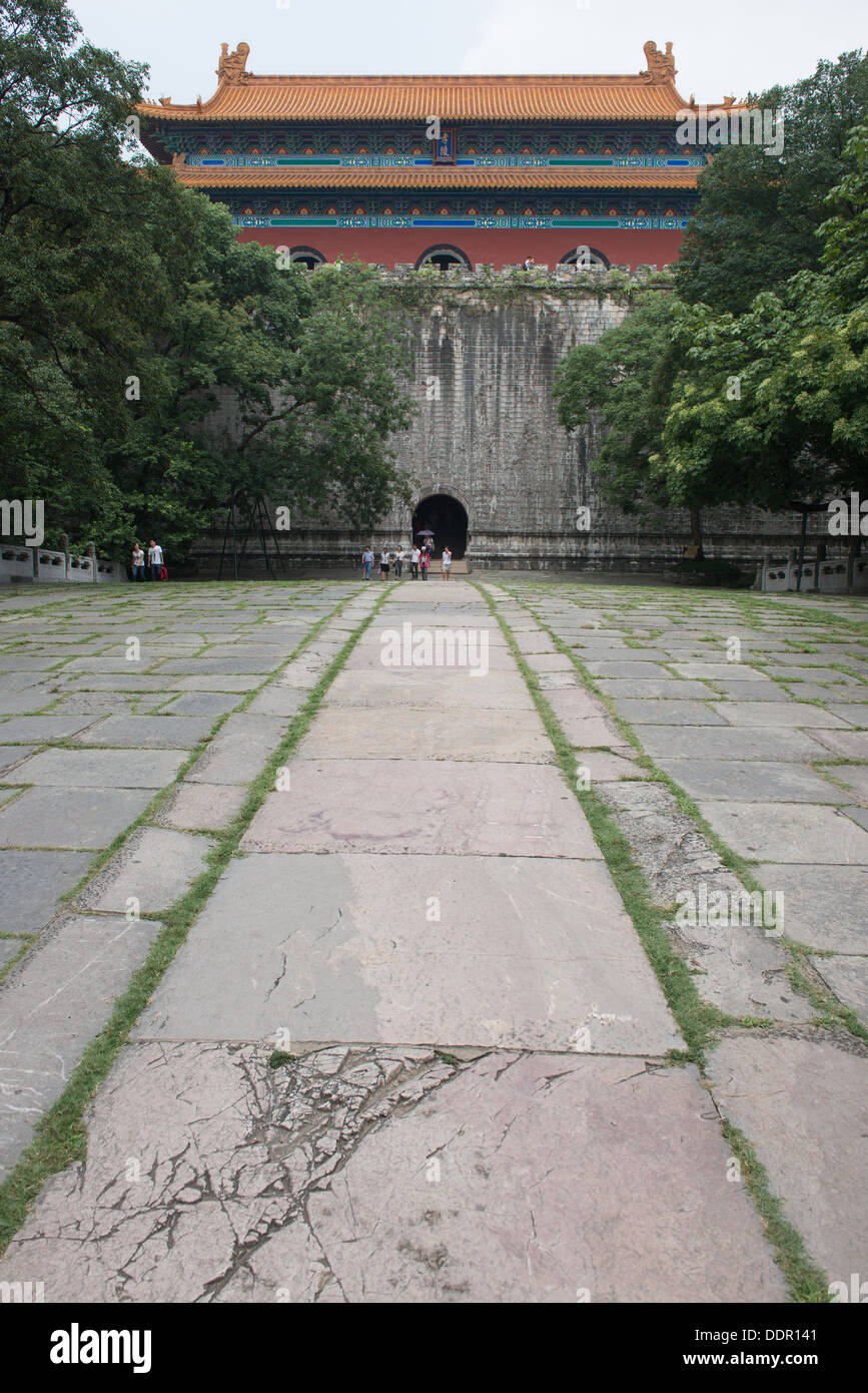 Ming Square Ming Tombs, Nanjing, China. Square in front of the Soul Tower Stock ...