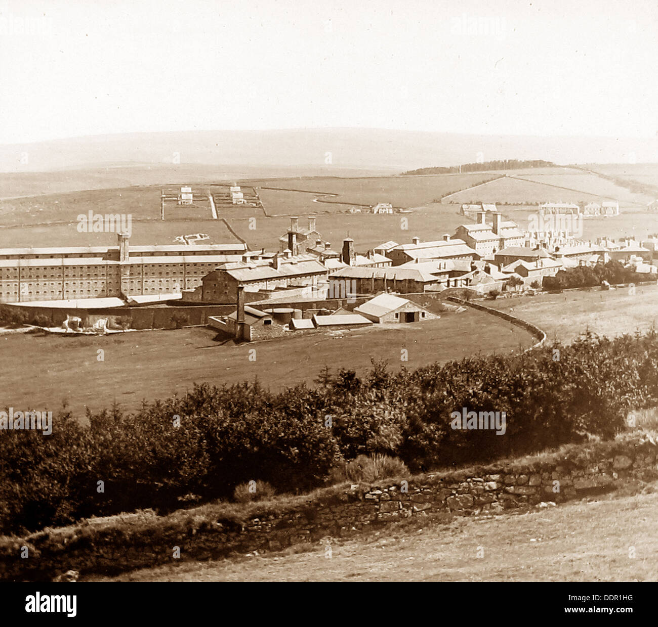 Princetown Prison Dartmoor Victorian period Stock Photo Alamy
