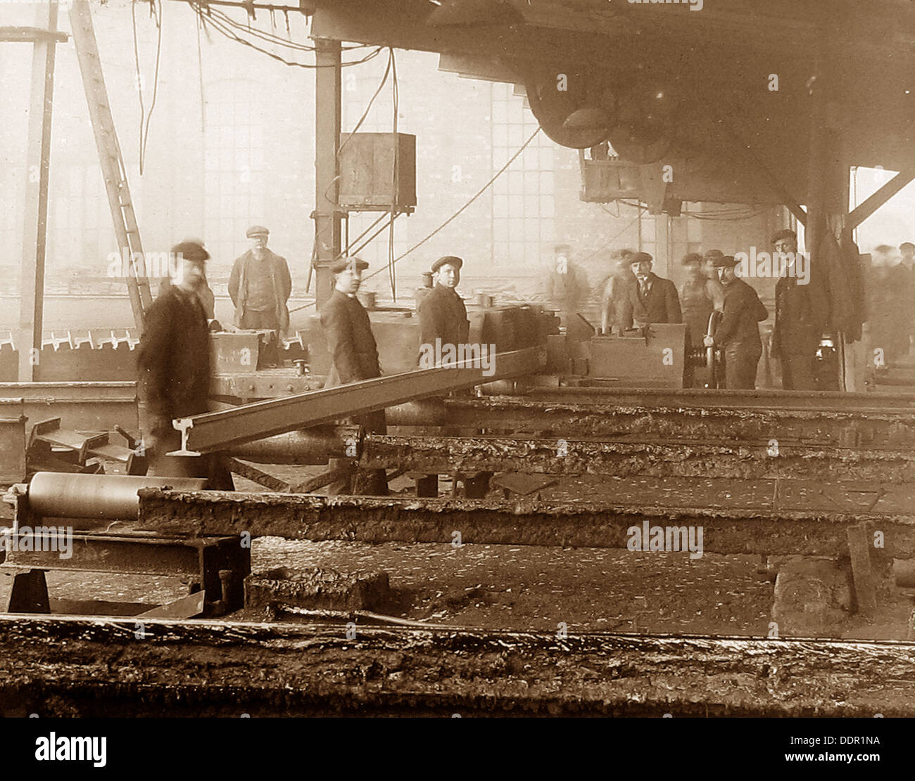 Hunslet Steel Works early 1900s Stock Photo