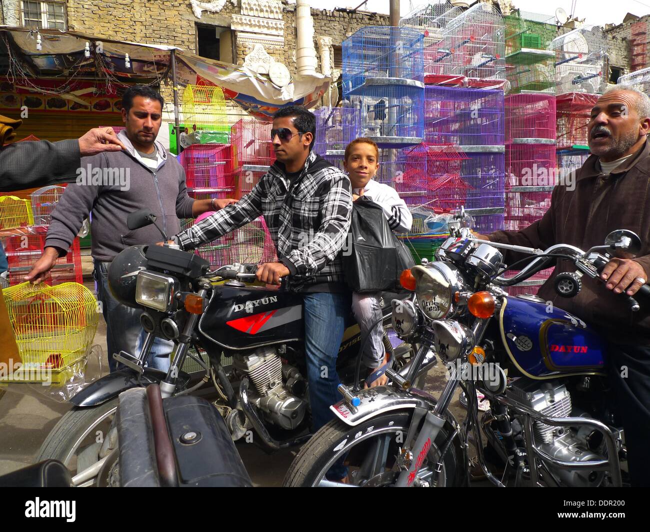 Motorcycles, Suk guma Friday´s market, Cairo, Egypt Stock Photo Alamy