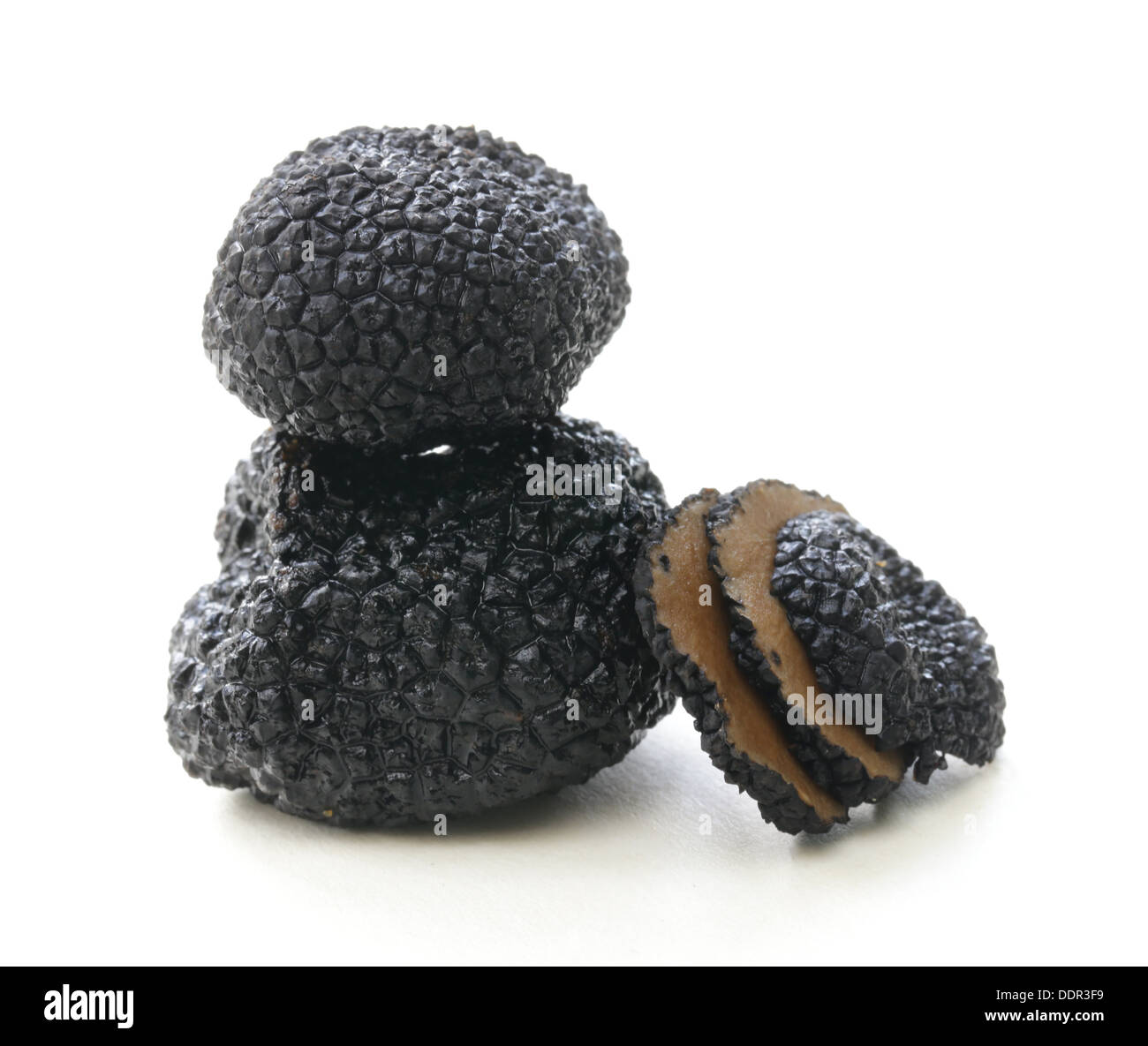 delicacy mushroom black truffle rare and expensive vegetable Stock