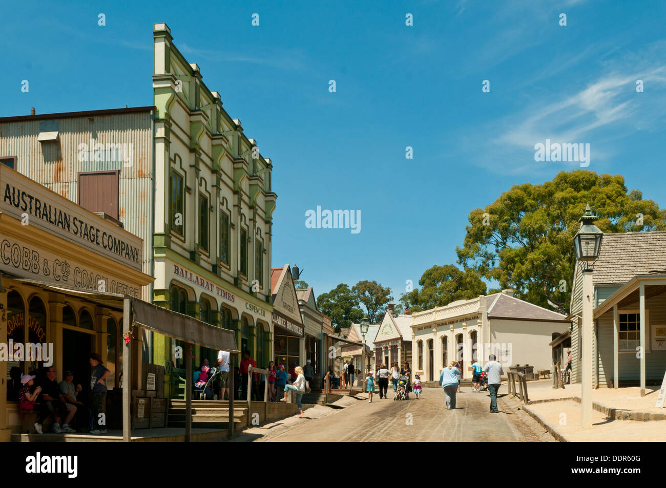 Main Street, Sovereign Hill, Ballarat, Victoria, Australia Stock Photo