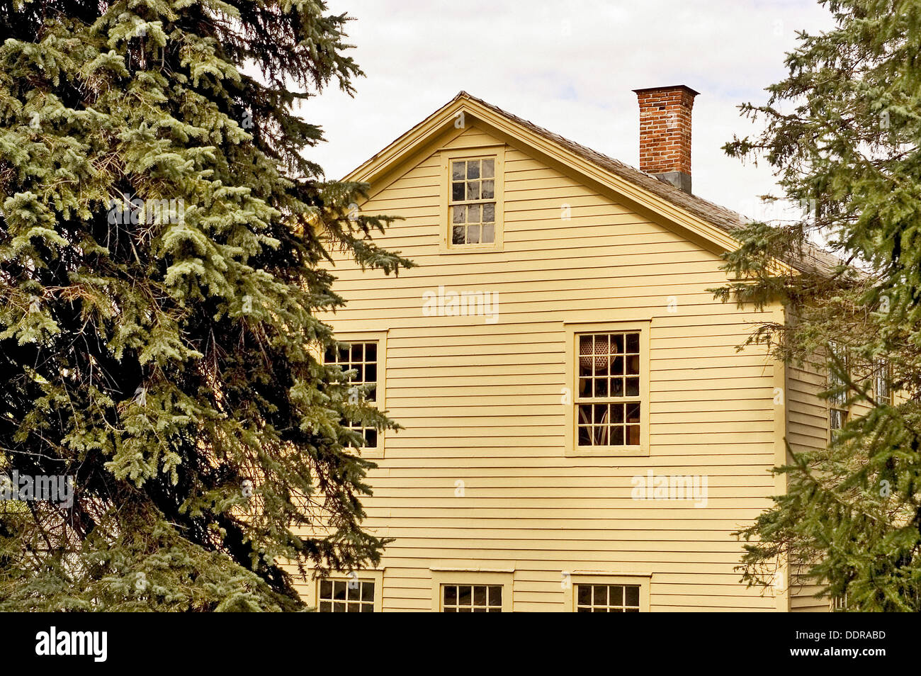 Wooden house. Hancock Shaker Village. The Berkshires. New York. United