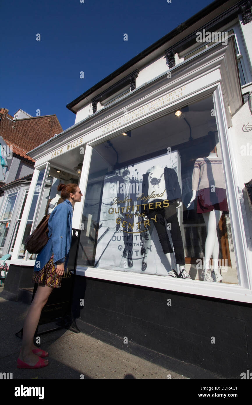 Jack Wills retail clothing store Suffolk Stock Photo Alamy