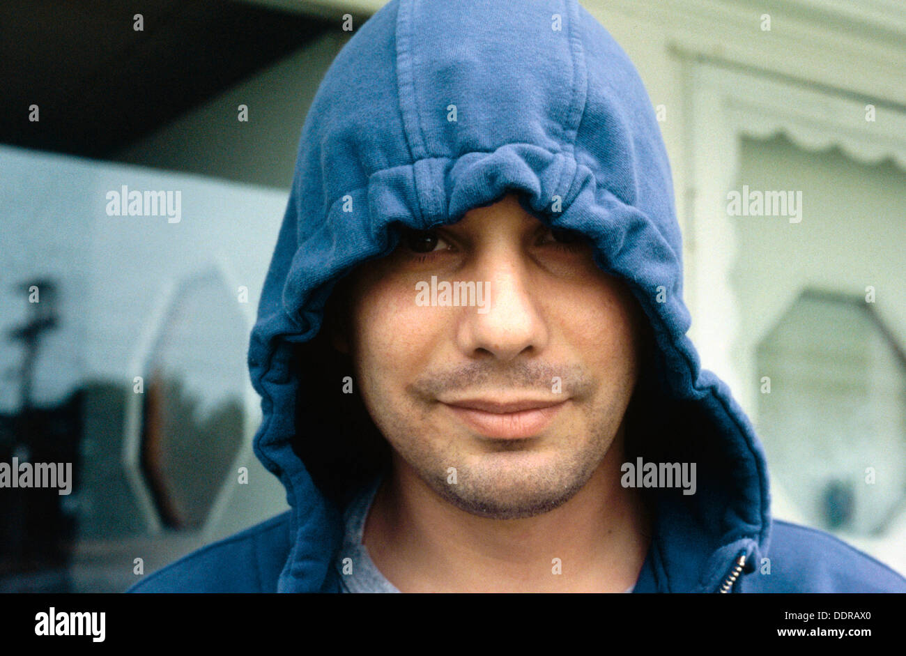 Man in hood Stock Photo - Alamy