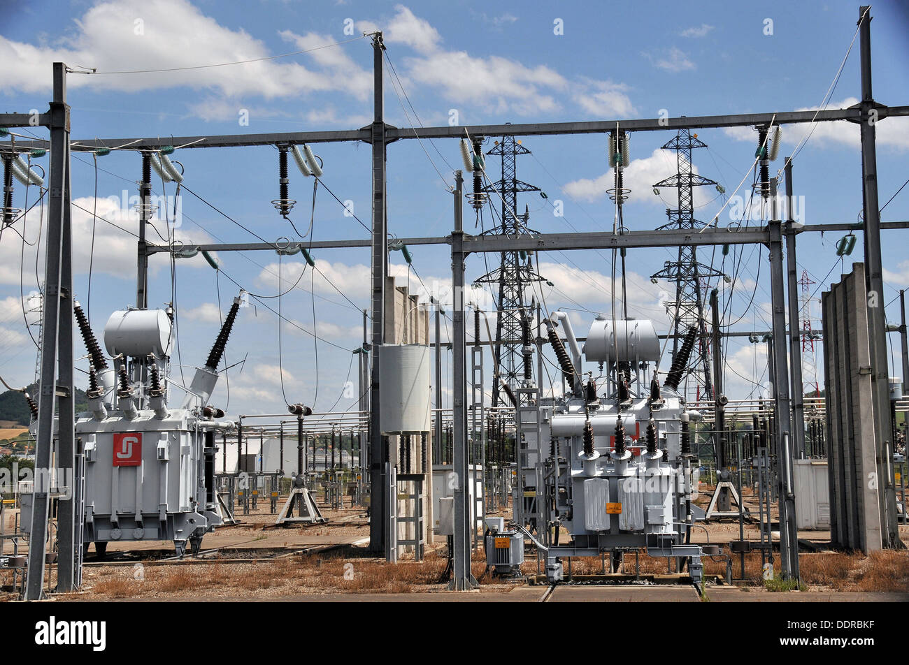 electric power station Auvergne France Stock Photo Alamy