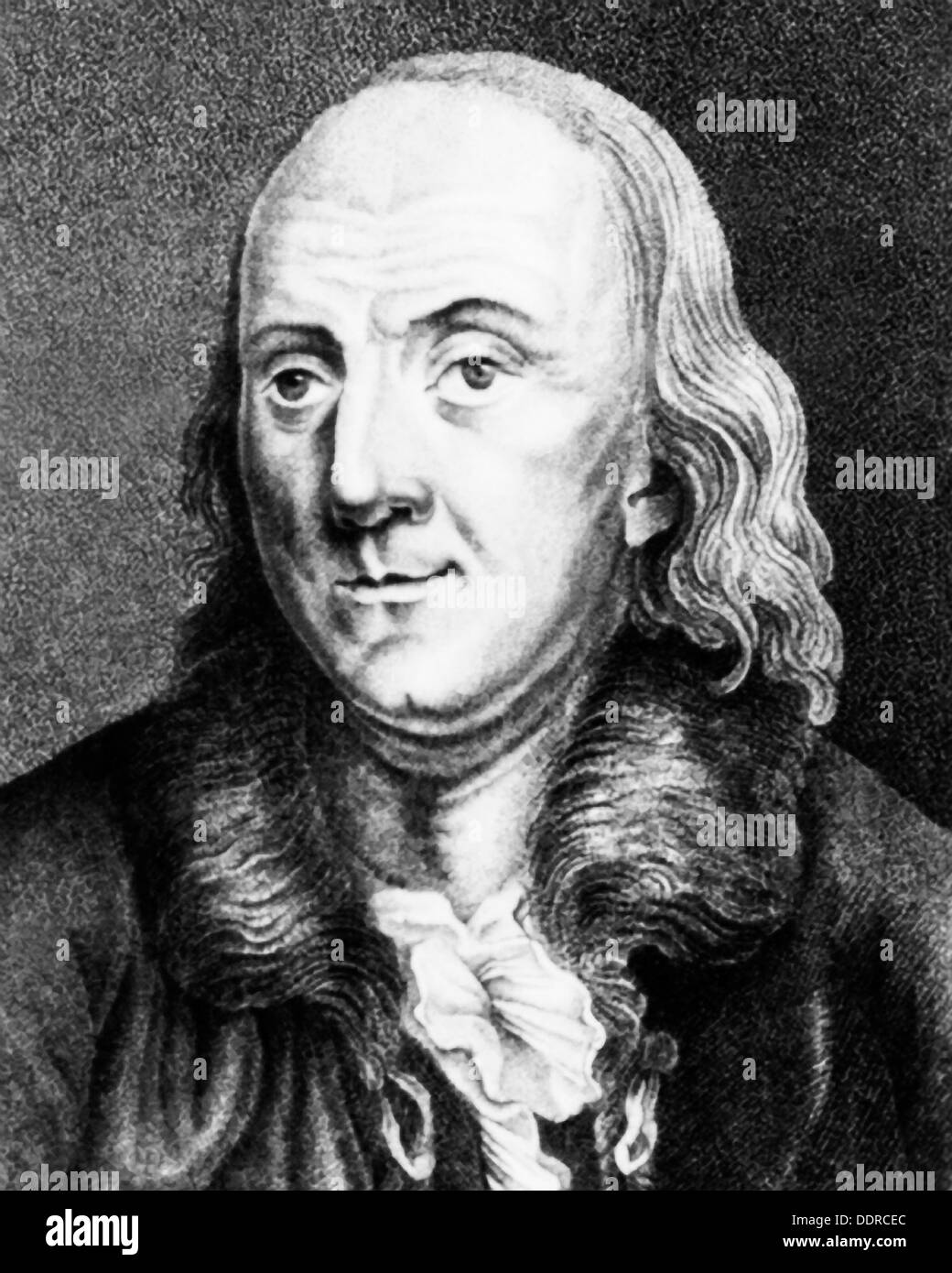 Vintage portrait of Benjamin Franklin Stock Photo - Alamy