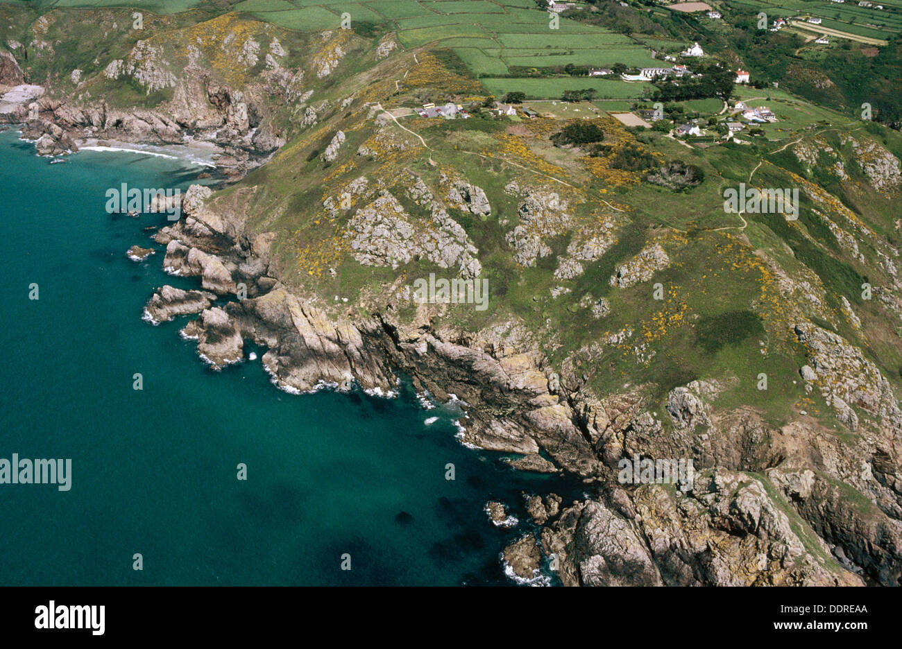 Aerial view. Guernsey island. Channel Islands. England. UK Stock Photo