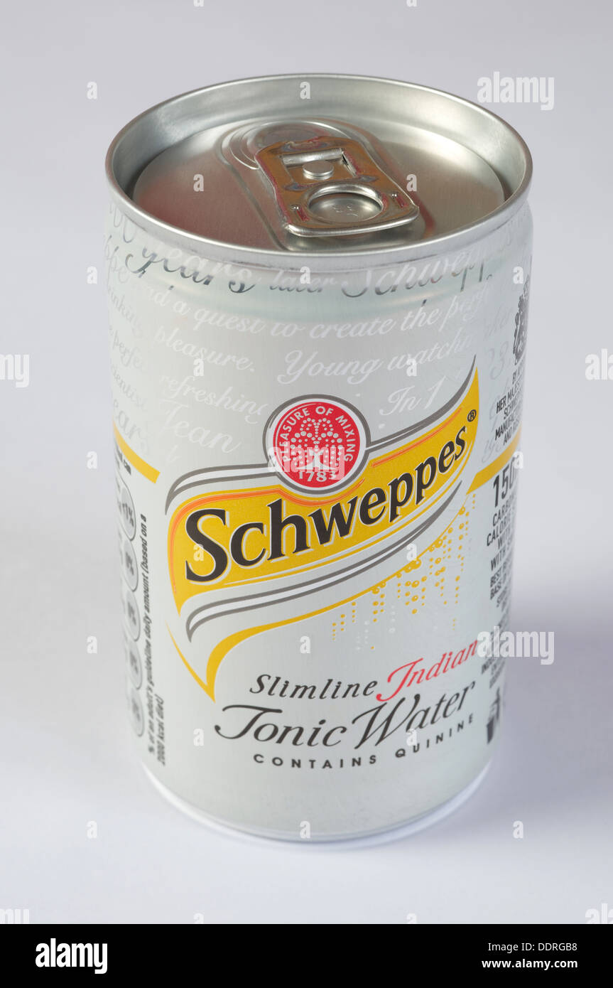 Schweppes Slimline Indian tonic water Stock Photo Alamy